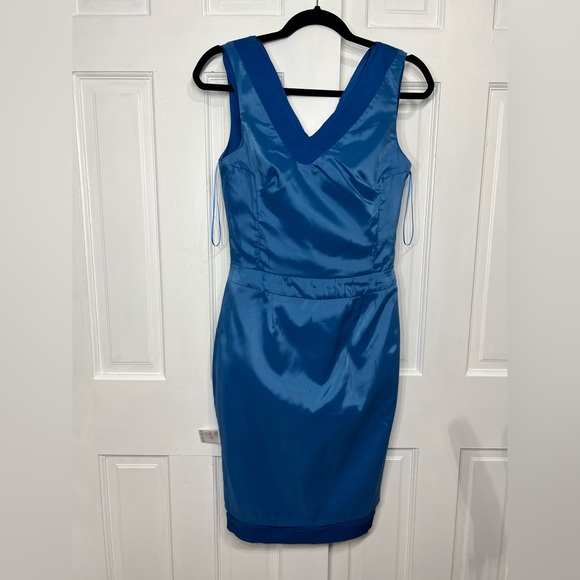 Reiss Harmony Royal Blue Sleeveless Cocktail Dress with Pockets Sz 4 - Picture 11 of 12